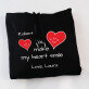 You make my heart smile - Schwarzer Kapuzenpullover für Herren