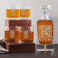Hat ein Gläschen verdient - Whiskykaraffe und Whiskygläser - Set mit Gravur